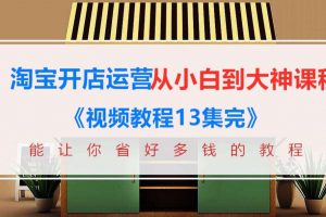 淘宝开店运营从小白到大神全系列课程